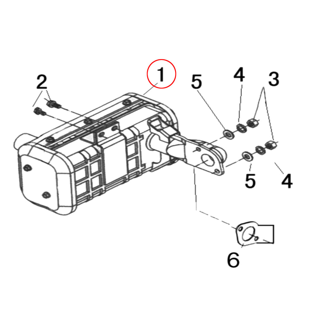 Pezzo di ricambio Silenziatore per motore diesel da 10 CV Marmitta di scarico