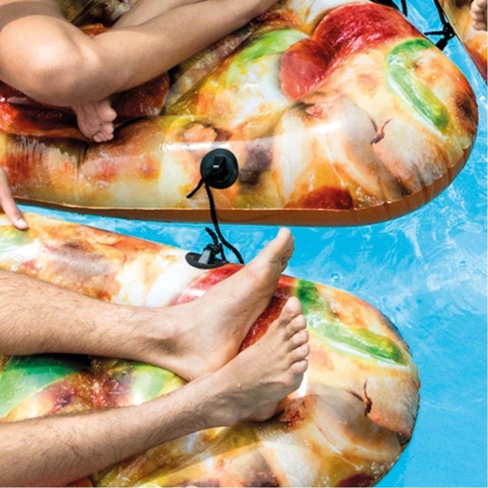 Materassino Gonfiabile Stampa Realistica Pizza Intex Mare Piscina 145x175cm         