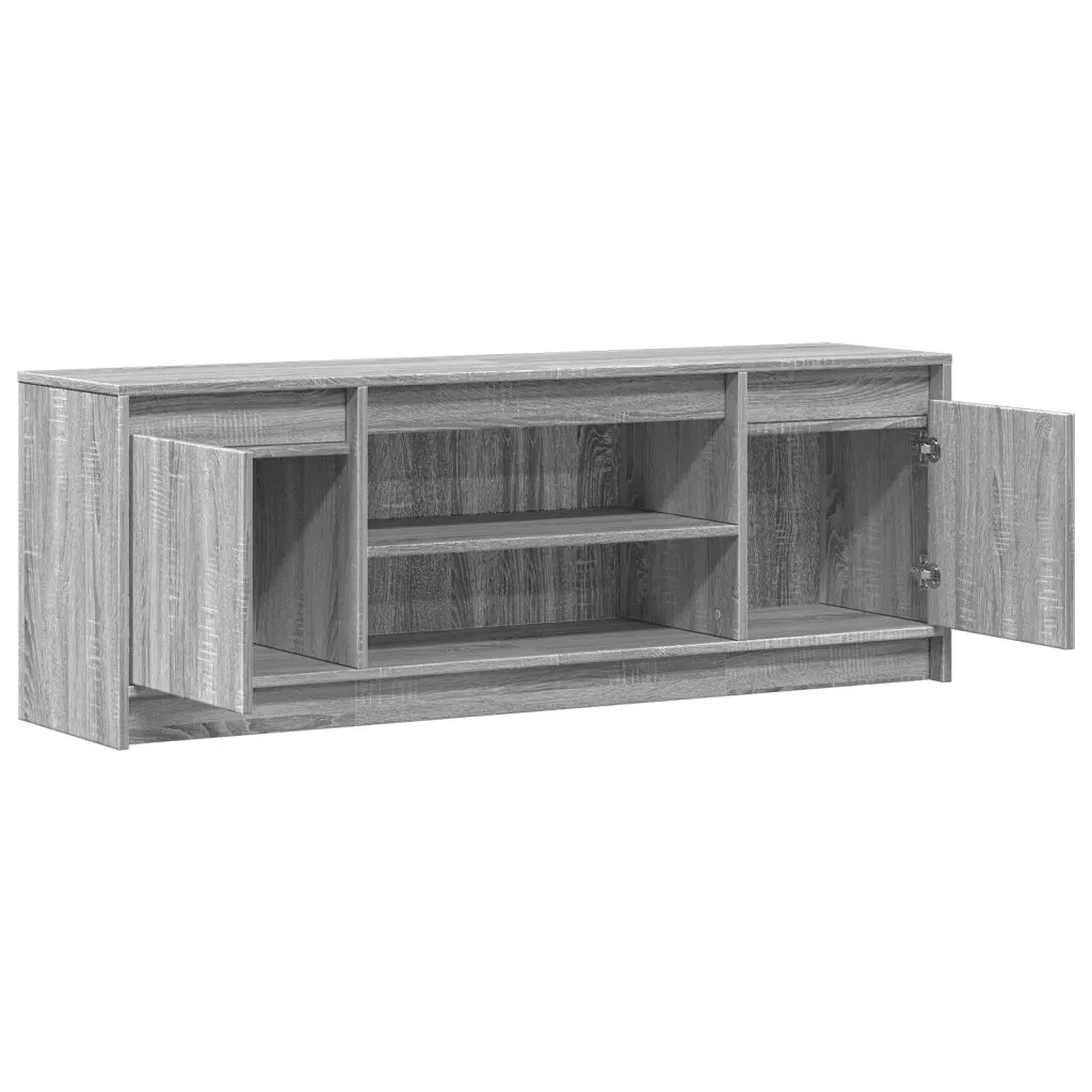 Mobile Porta TV con LED Grigio Sonoma 139,5x34x50 cm Truciolato 852199