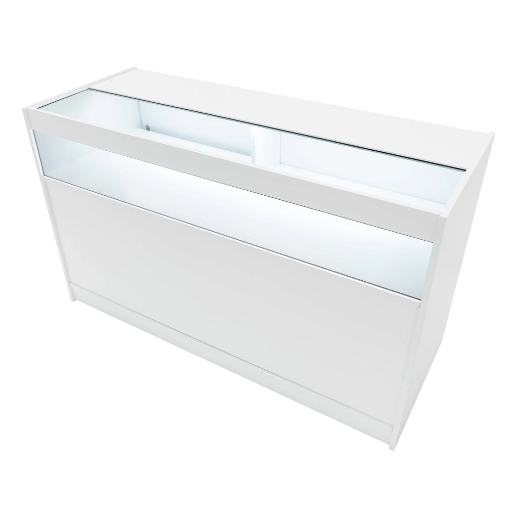 Set Banconi Negozio Iris LED B1500 CM60 Bianco con Vetrina e Serratura