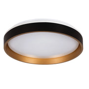 Plafoniera LED 25W CCT dimmer nero/oro Ø38 Kanlux SOLN