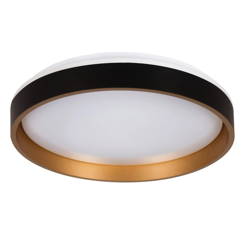 Plafoniera LED 25W CCT dimmer nero/oro Ø38 Kanlux SOLN