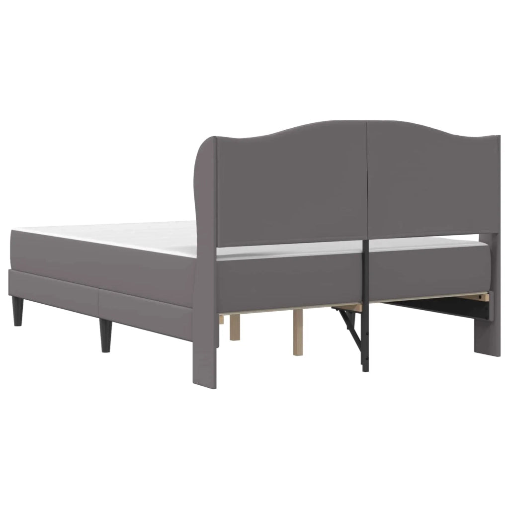Struttura del letto con testiera Grigio 140 x 190 cm Similpelle
