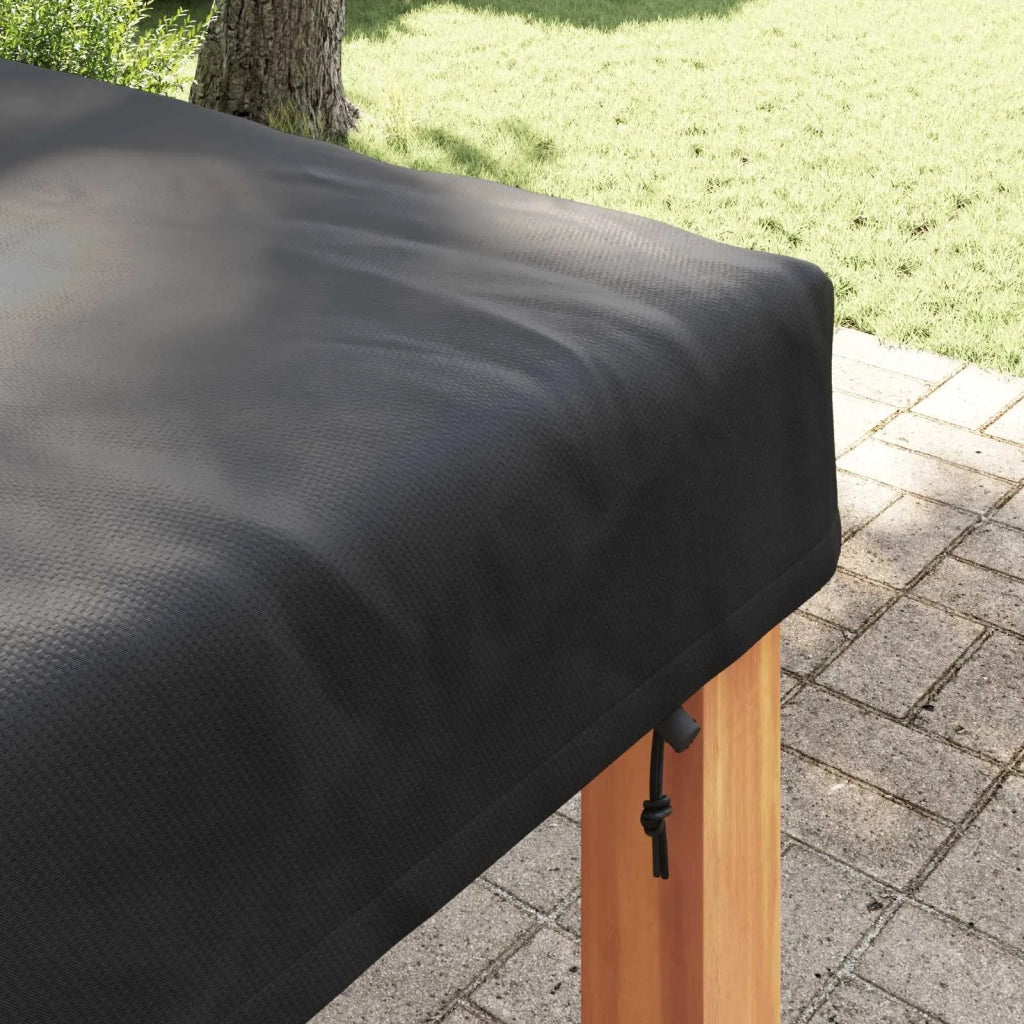 Copertura Tavolo Tinta unita Nero 142 x 142 x 15 cm Tessuto 4106094