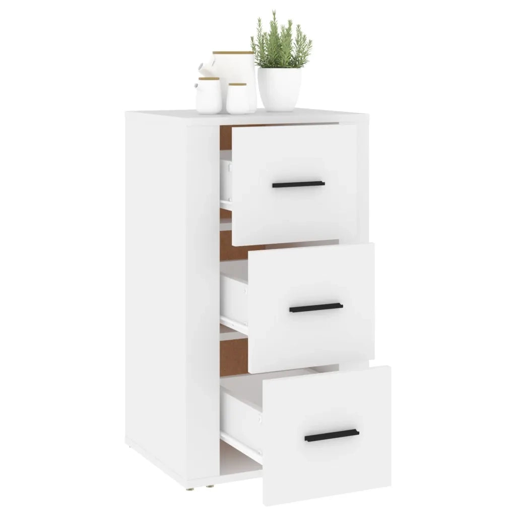 Credenza Bianca 40x33x70 cm in Legno Multistrato 819420