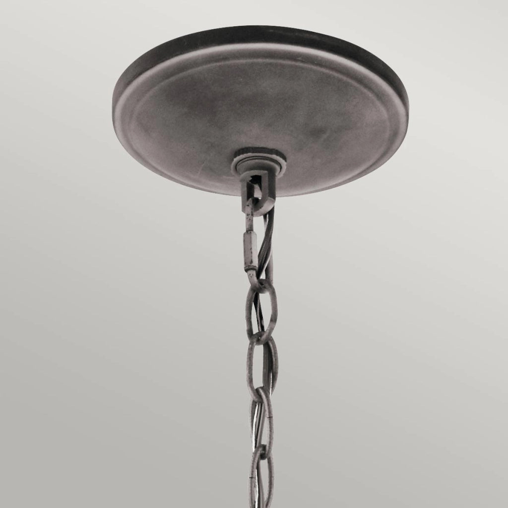 Lampadario Taulbee medioevale zinco anticato 6xE14 Kichler