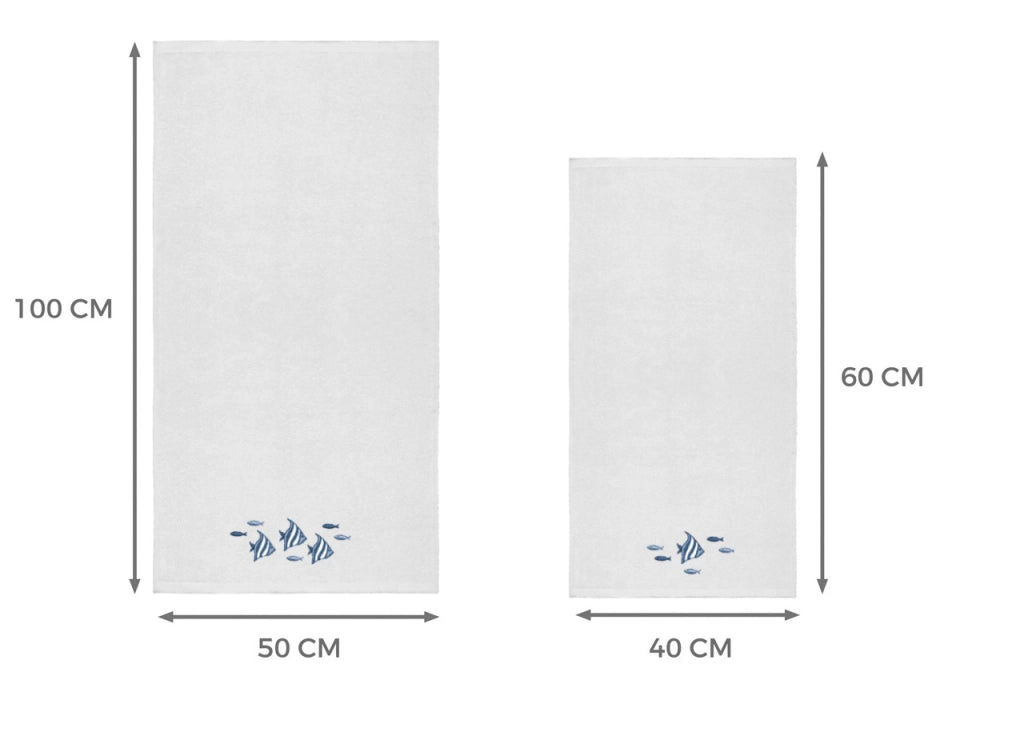 Set Asciugamano Copiola Salvietta Bagno In Spugna 100% Cotone Polinesia - Copiola - Bianco