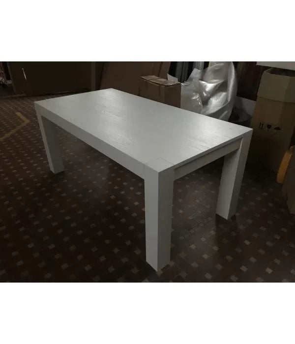 Tavolo rettangolare allungabile rovere laccato bianco l.180 p.90 (853) - Mobili 2G
