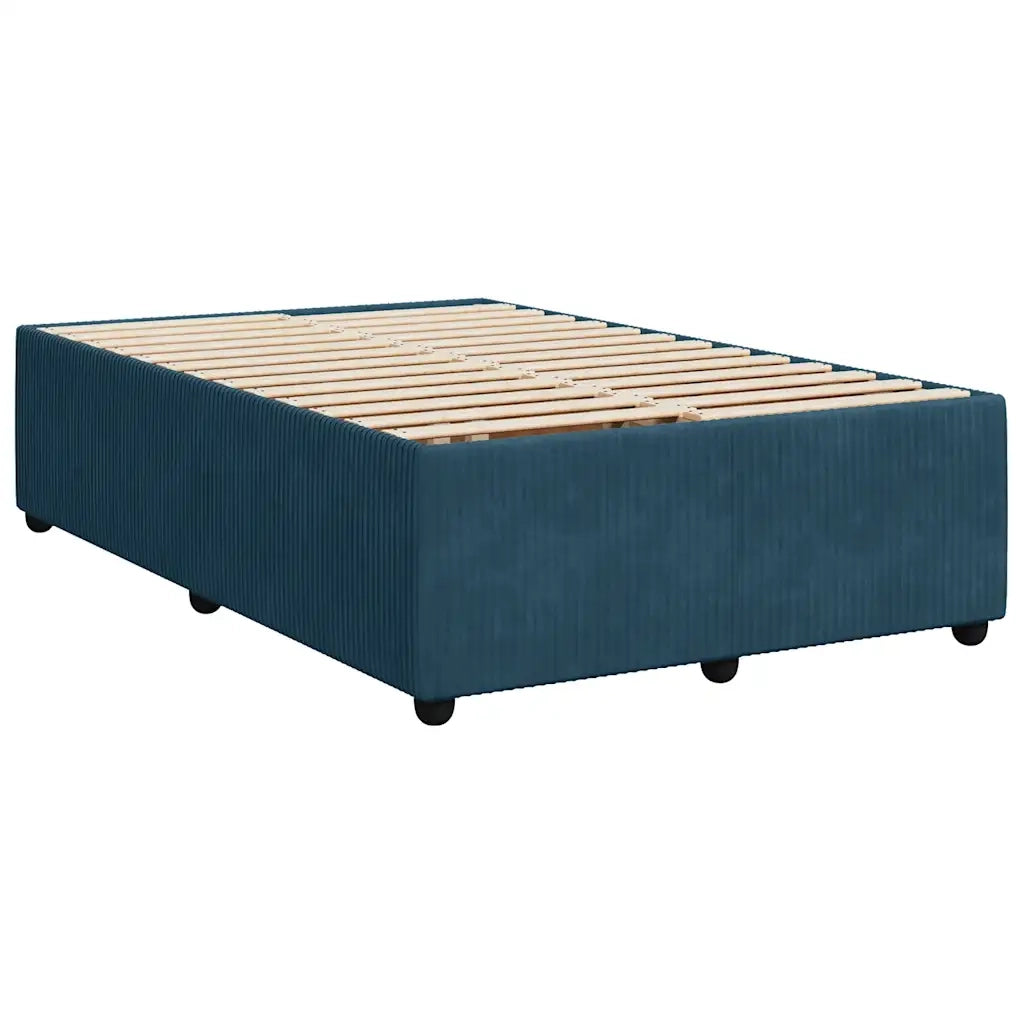Giroletto a Molle con Materasso Blu 120x190 cm in Velluto 3294596