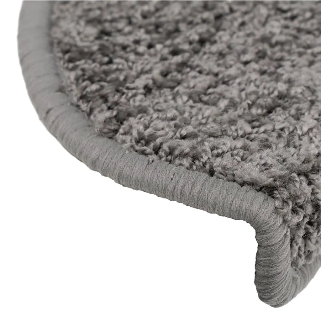 Tappetini per scale 15 pz | Gradini per Scale 65x21x4 cm Grigio Semicircolari Grandi