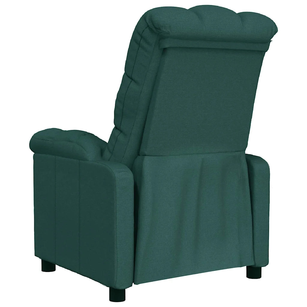 Divano Sedia-Poltrona Reclinabile in Tessuto Verde Scuro 220496