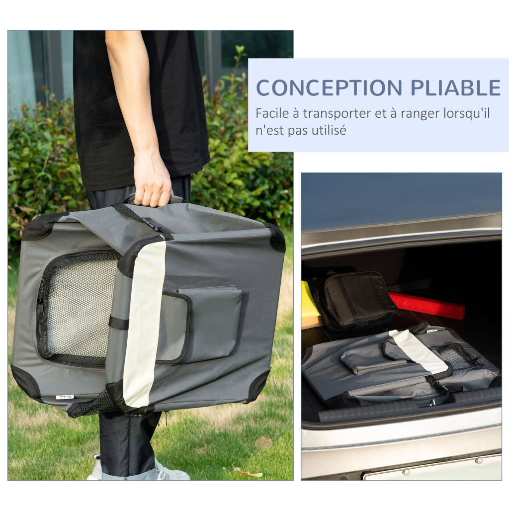 Borsa pieghevole da trasporto ¨C Xylo ¨C 3 cerniere, manici, tasca, cuscino rimovibile