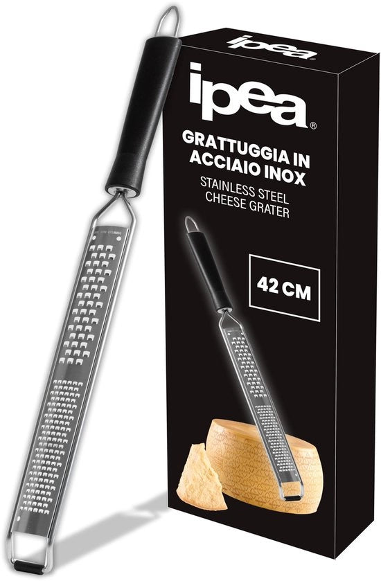 Raspante per formaggio e frutta a mano con manico ergonomico - 42 cm - Raspante piatto e lungo in acciaio inossidabile - Va tenuto al riparo dal lavastoviglie