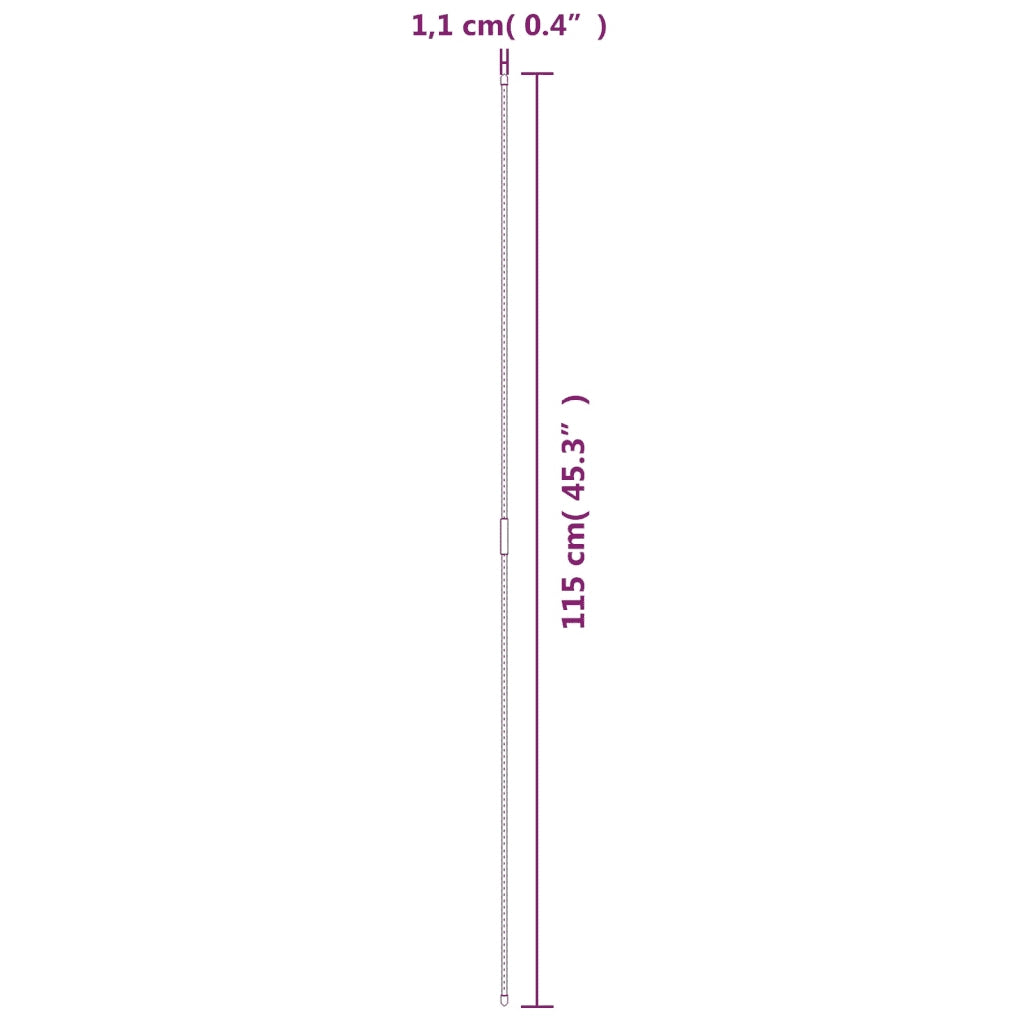 Supporti per Piante da Giardino 30 pz Verde 115 cm Acciaio CFW5279533