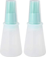 Assestamine di silicone per bottiglie di miele - Strumenti da cucina - Resistente a temperature elevate - Bastabürste per griglia - 2 pezzi - Verde
