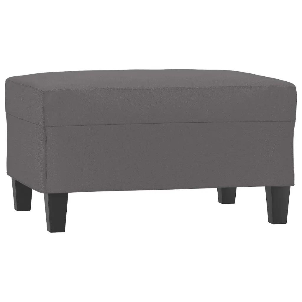 Poggiapiedi Grigio 70x55x41 cm in Similpellecod mxl 78614