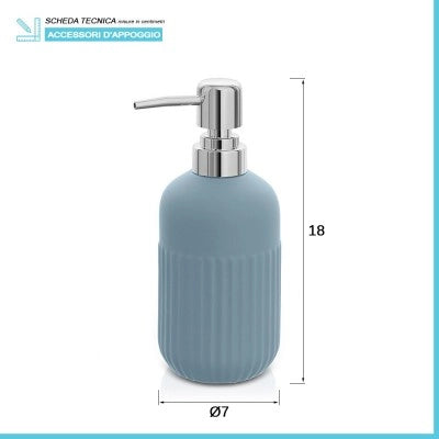 Dispenser sapone da appoggio turchese cobalto in ceramica Cup