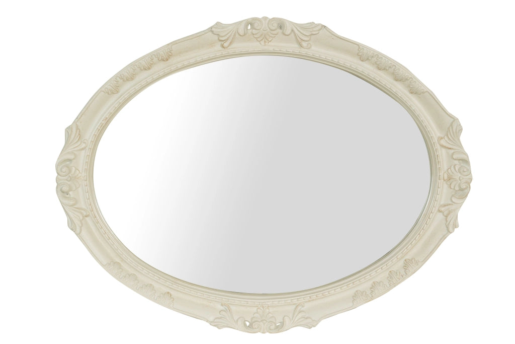 Biscottini SPECCHIERA DA PARETE IN LEGNO FINITURA BIANCA ANTICATA MADE IN ITALY Specchio