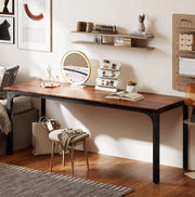 Scrivania per computer 200x60x75 cm con ampia superficie; legno; marrone rustico