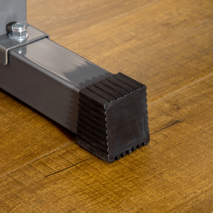 Panca Pesi Pieghevole con 8 Altezze Regolabili e Supporto Bilanciere in Acciaio e PU Grigio