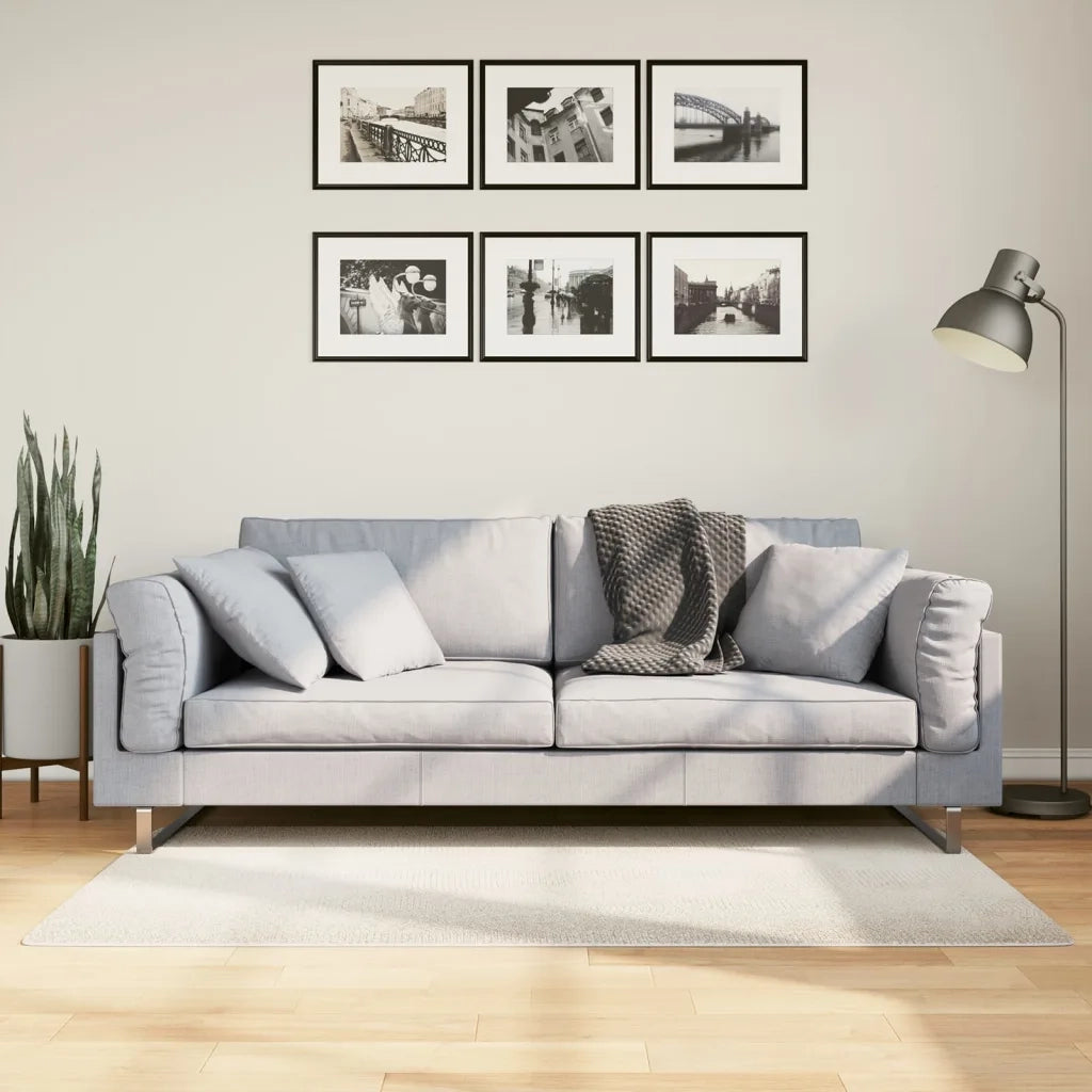 Tappeto del soggiorno | Tappeto IZA a Pelo Corto Aspetto Scandinavo Crema 80x150 cm