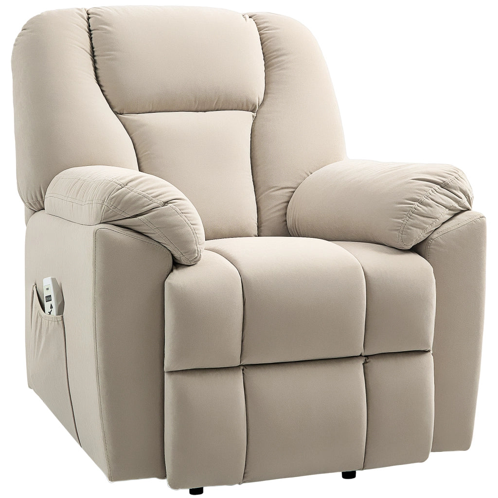 Poltrona relax elettrica alzapersona ¨C Xylo ¨C massaggiante riscaldante reclinabile USB beige