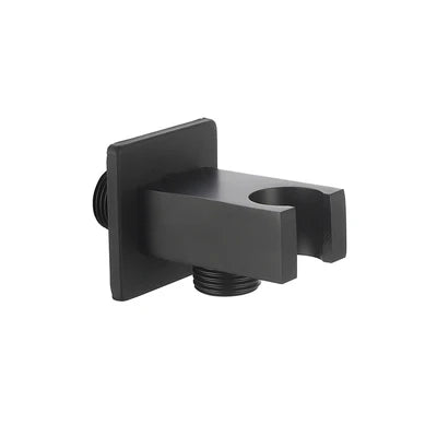PRESA ACQUA QUADRA CON SUPPORTO DOCCIA- Nero Opaco- DH- pezzi 1