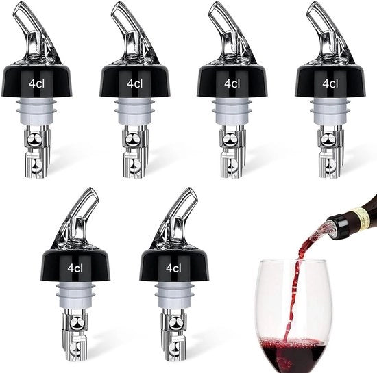 Dispensatore per 6 bottiglie da 4cl - Senza Legante - Idoneo per Vino/Cocktails - Disegno Universale - Materiale Plastico Food Grade - Bottiglia