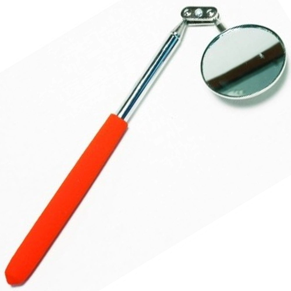 Trade Shop - Specchio Per Ispezione Con Manico Allungabile Telescopico Con Testa Orientabile -