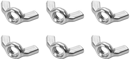Set di 5 viti a goccia M10 e viti a molla a mano M6 (6 pezzi) - Acciaio inossidabile.