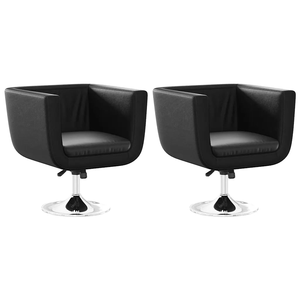 Sedie da Bar 2 pz in Pelle Artificiale Nera 160440
