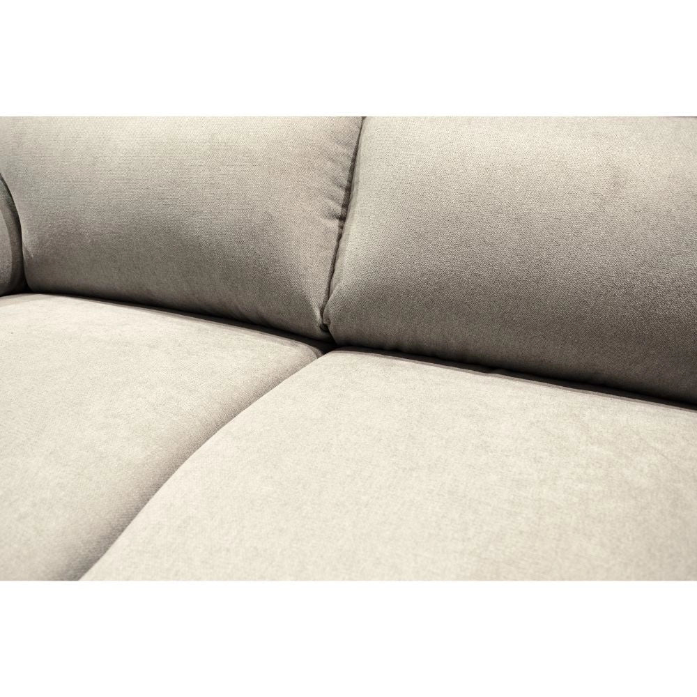 Divano Alenda 3 posti con piedini quadrati colore beige