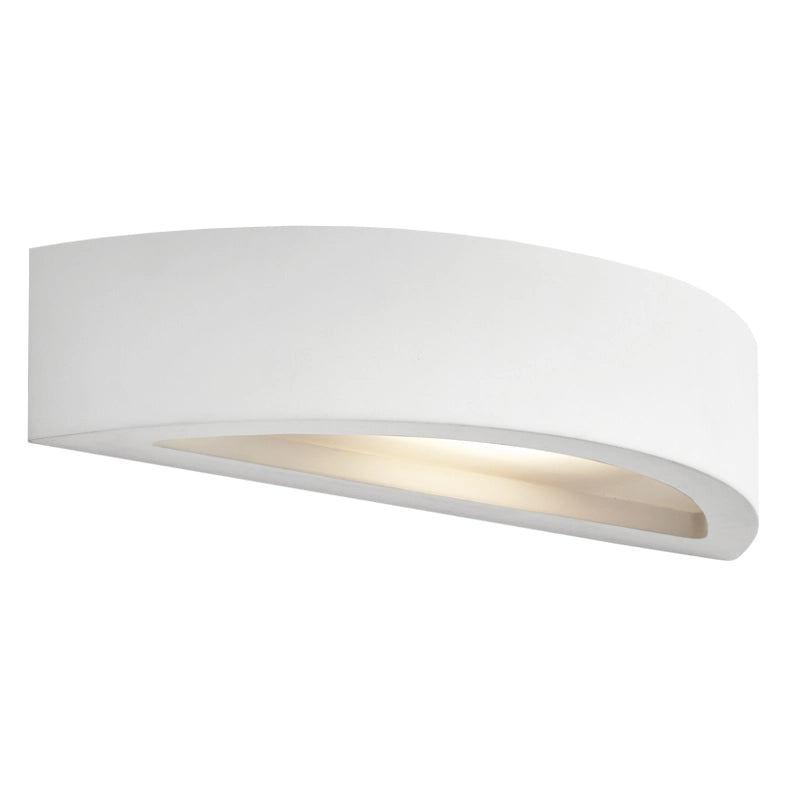 DAVID Applique in gesso biemissione per interni, attacco R7s117, potenza 80W, colore bianco verniciabile, grado IP20 - Rossini Group