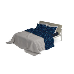 Set Lenzuola 1 Piazza e Mezzo con Stampa Sopra Sotto e Federe Vortex