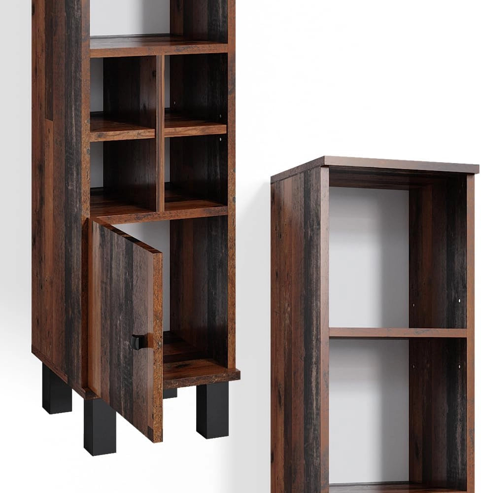 Mobiletto bagno Fynn, Rovere rustico, 30 x 130.6 cm porta piccola, per riporre accessori da bagno e come complemento a Fynn