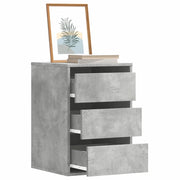 Cassettiera Angolo Grigio Cemento 40x41x58cm Legno Multistrato