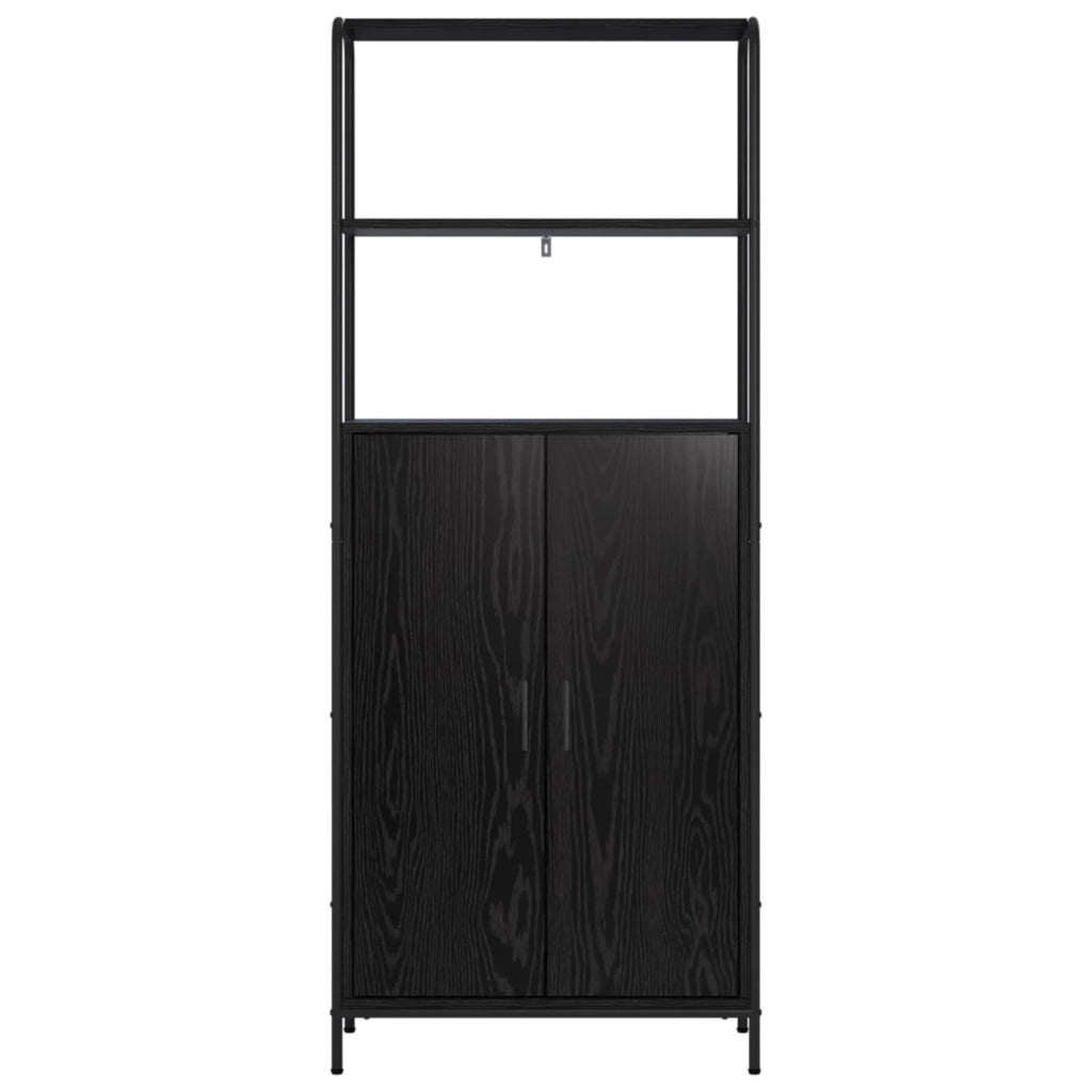 Credenza Rovere Nero 40 x 33 x 161 cm Legno ingegnerizzato 8013872