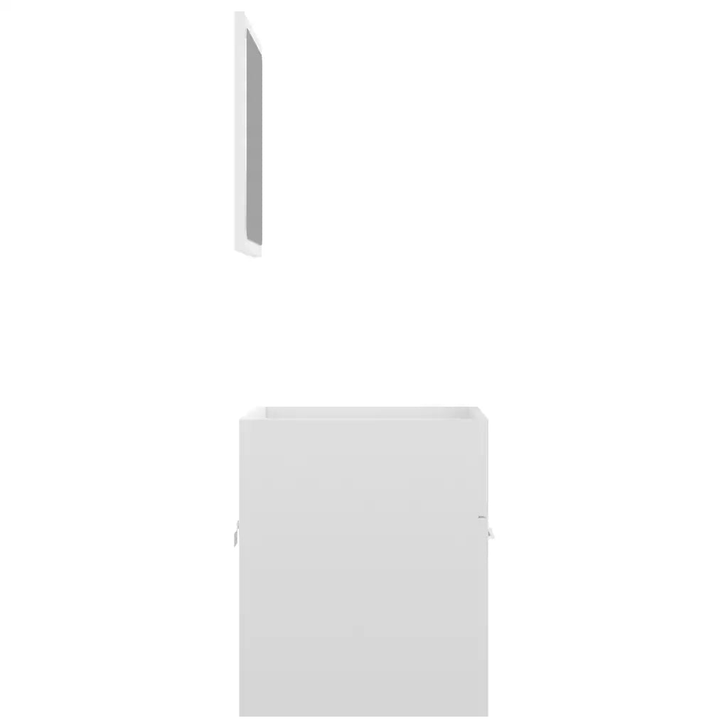 Set Mobili da Bagno 2 pz Bianco Lucido in Truciolato cod mxl 60668