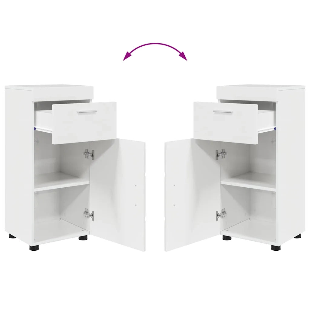 Set di mobili per il bagno TULUM 3 pz Bianco Lucido 3398028