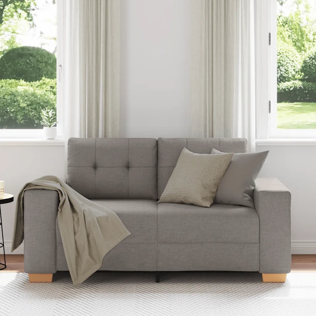 vidaXL Divano Divanetto Tortora 120 cm in Tessuto