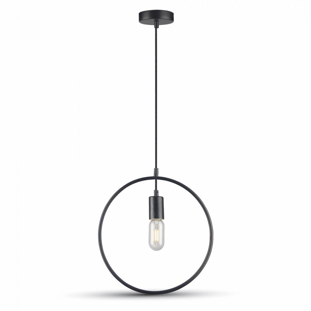Trade Shop - Lampadario Metallo Con Cerchio Tondo Elegante A Sospensione Design Moderno 7322 -