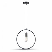 Trade Shop - Lampadario Metallo Con Cerchio Tondo Elegante A Sospensione Design Moderno 7322 -