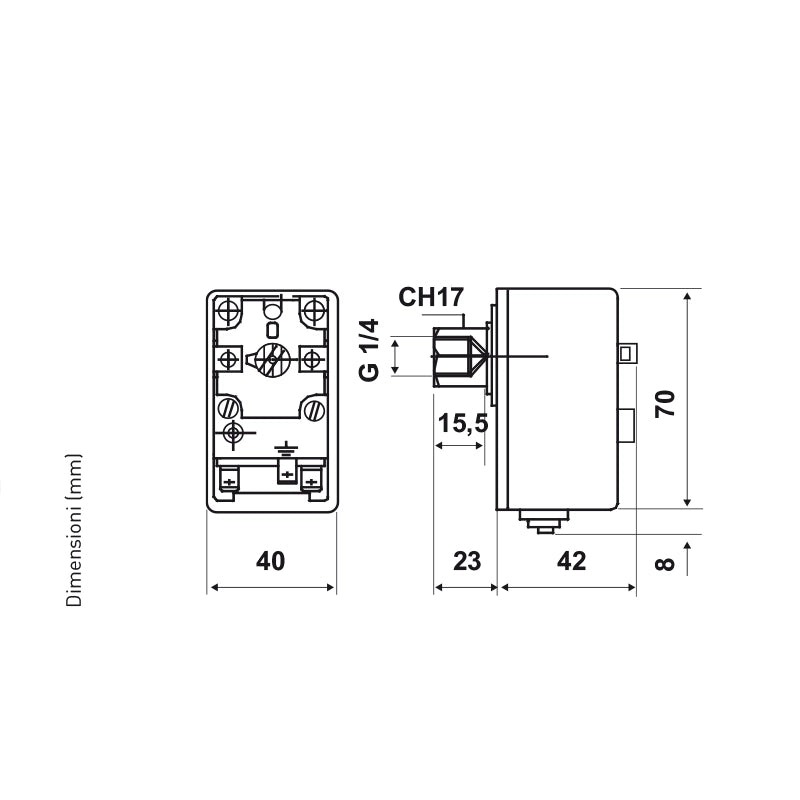 Pressostato di Regolazione Fantini B01BM manuale 2 a 5,5 bar