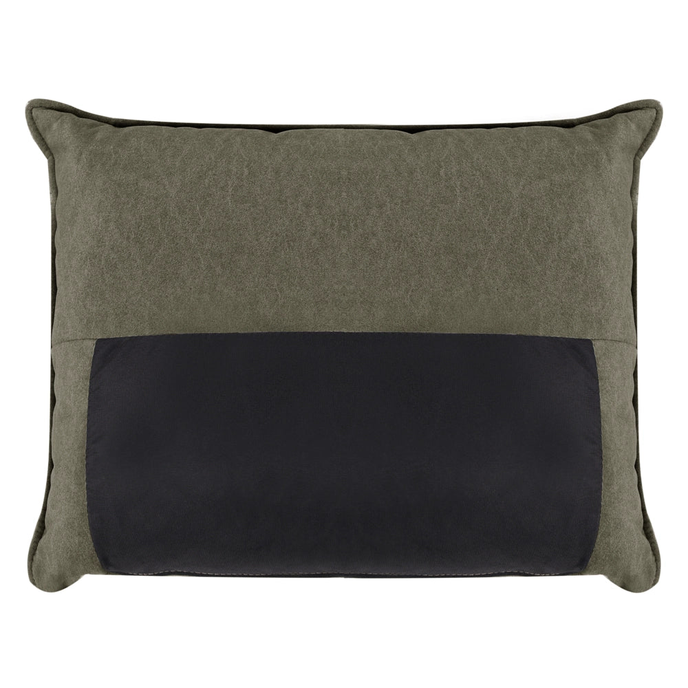 Divano componibile angolare in tessuto verde scuro lato destro Cuscino schienale stile moderno