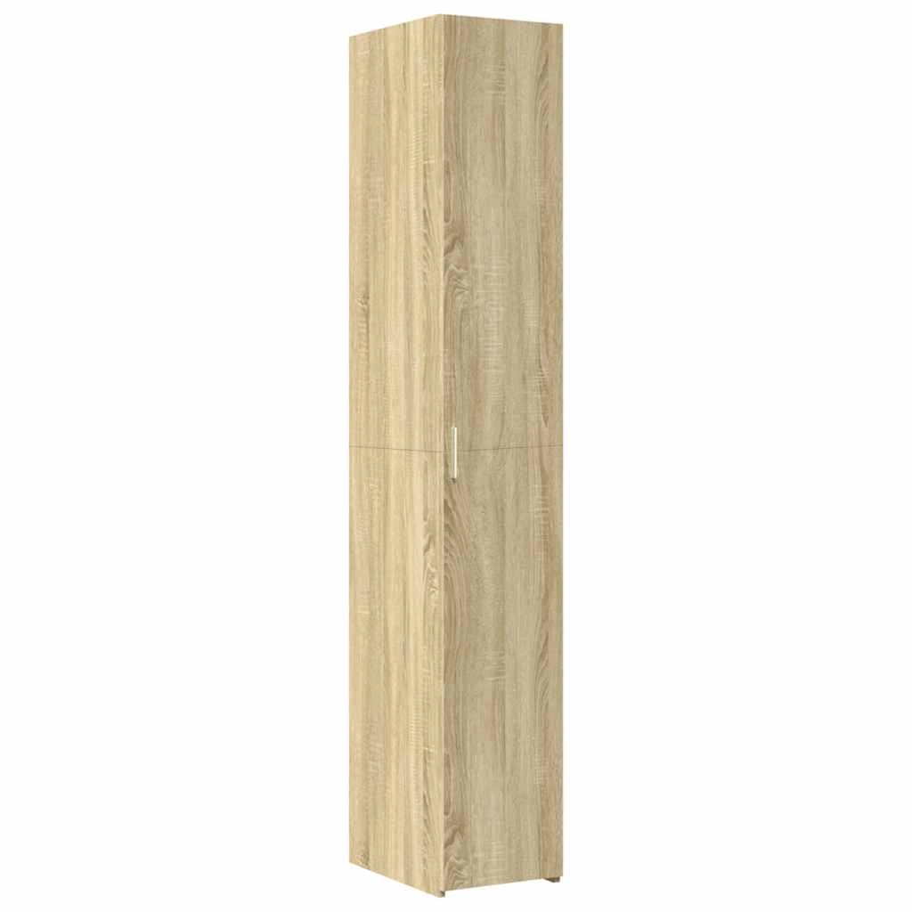 Mobile contenitore sottile 30 x 42,5 x 225 cm 8 scomparti verticali stile contemporaneo legno di rovere Sonoma 02_0055548