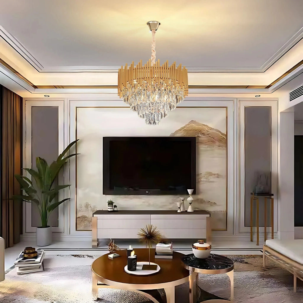 Lampada Cristal G062-cp 50cm Gold