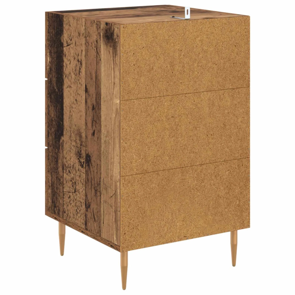 Armadio da Notte con cassetto Legno vecchio 40 x 40 x 66 cm 882107