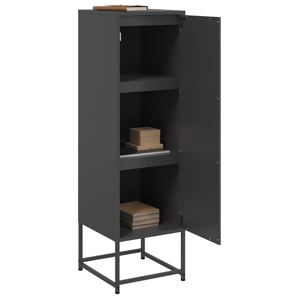 Credenza Nera 36x39x123 cm in Acciaio 846524