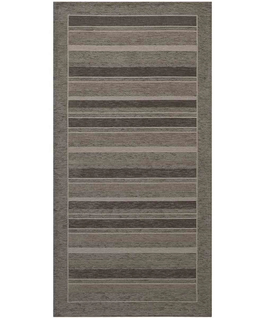 Tappeto STYLE FANGO cm.55x240 moderno a righe, passatoia cucina multiuso lavabile velour antiscivolo