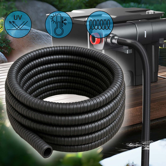 Tubo a spirale per laghetti 25 m 50 mm (2") nero Tubo spiralato per aspirazione